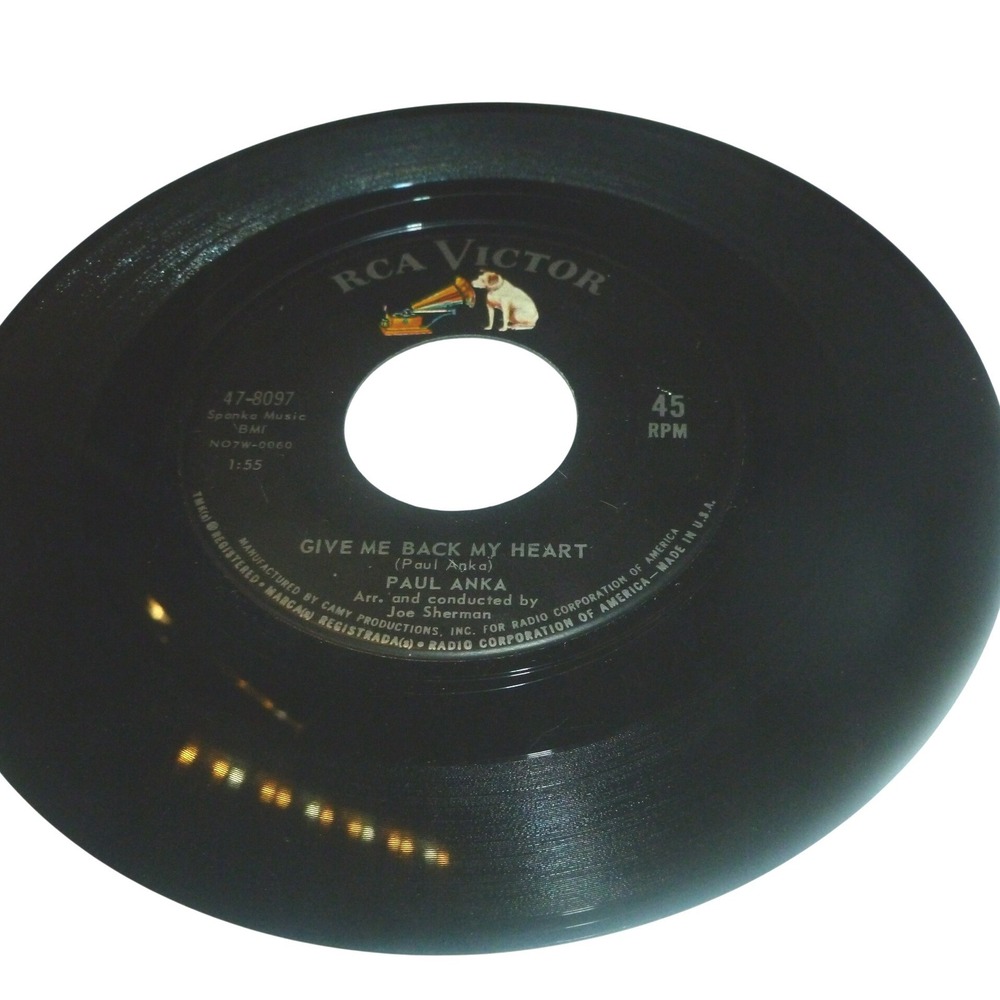 Paul Anka Eso‎ Beso Give Me Back My Heart RCA Victor 47-8097 7" 45 RPM Vinyl